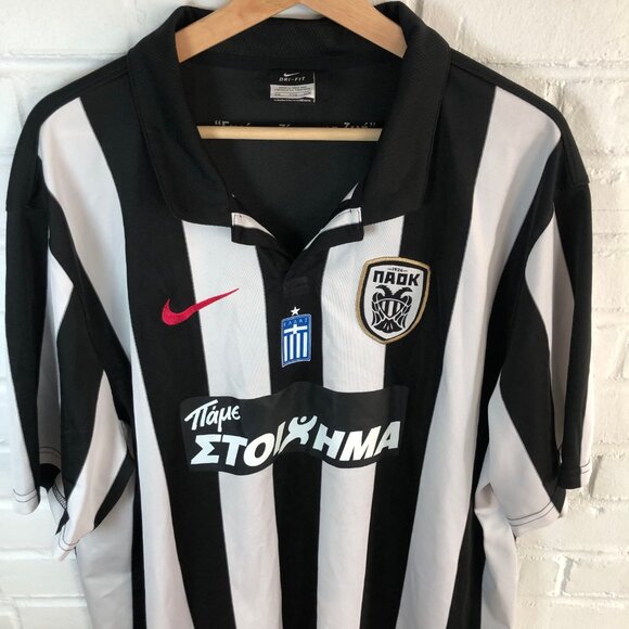Nike Paok FC 2013-14 Home Soccer Football Jersey Men's XXL - Picture 3 of 8